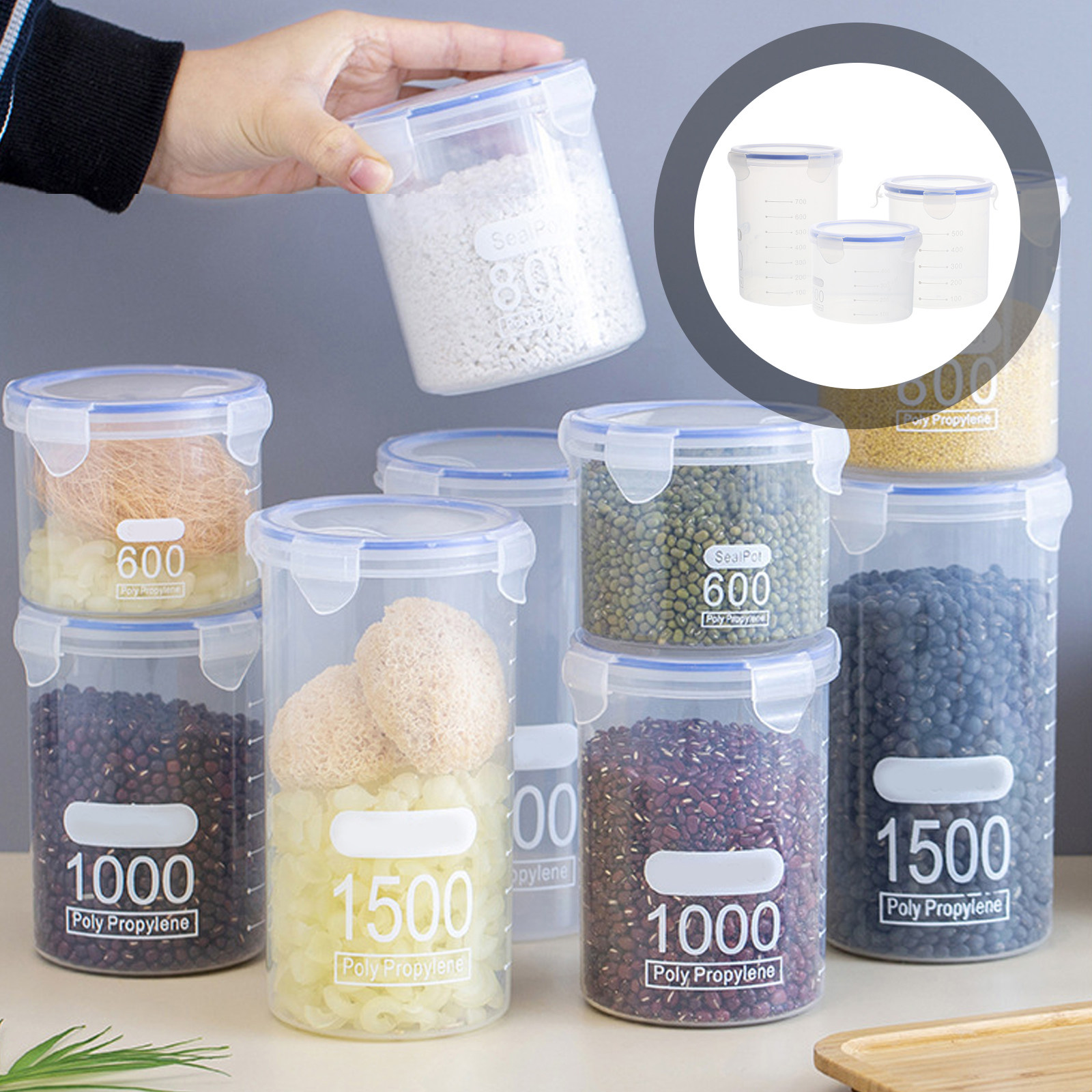 Food Storage Containers - Szczelne pojemniki do przechowywania żywności, zestaw
