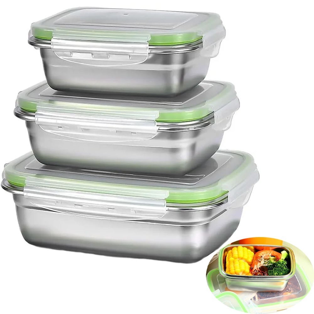 Food Storage Oven Safe - Zestaw pojemników na żywność 1/3 szt.,