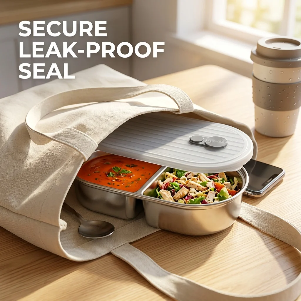 Pojemnik na lunch z nieprzepus – Food Storage With Dividers recenzja i cena