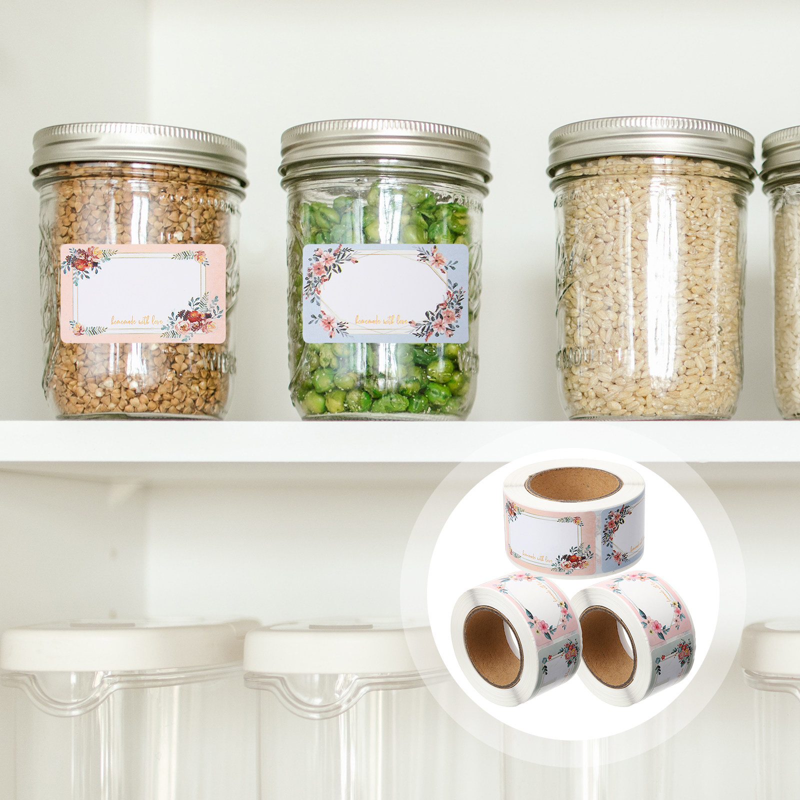 3 rolki pustych etykiet z możl – Food Storage Labels recenzja i cena