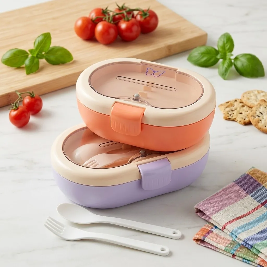 Plastikowe pudełko na lunch w  – Food Storage With Dividers recenzja i cena